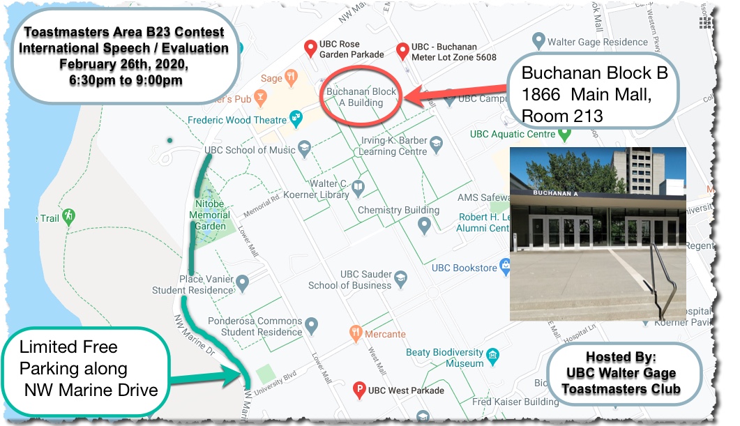 UBC - Buchanan Block A and Parking information