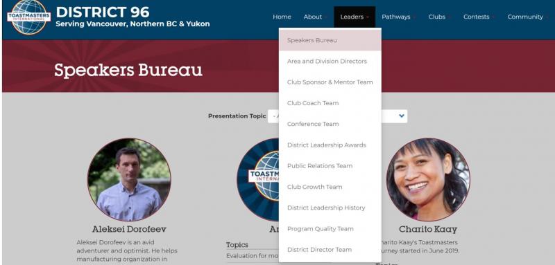speakers bureau